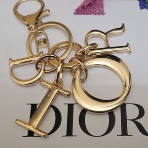 Christian dior logo keychain/bagcharm